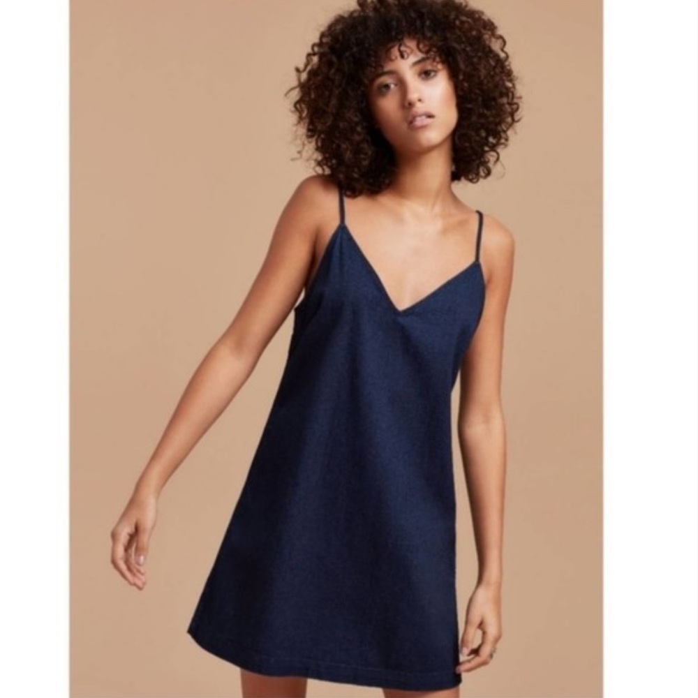 Aritzia Wilfred Free denim mini dress